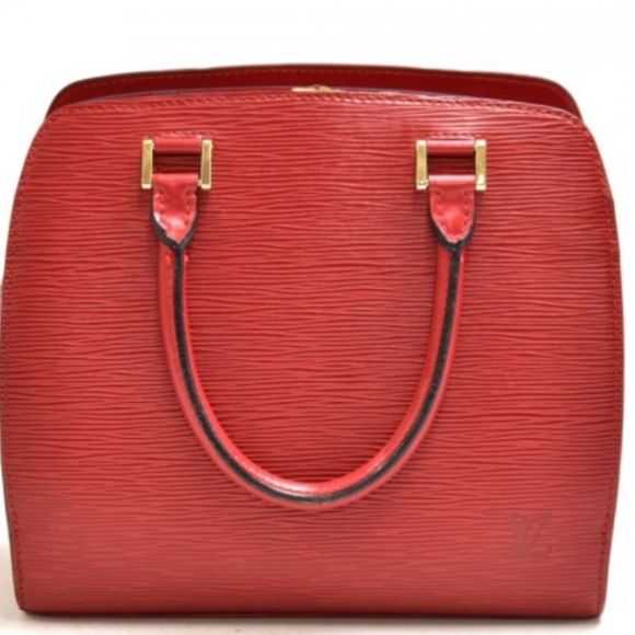 Louis Vuitton Handbags - LOUIS VUITTON - Vintage Pont Neuf PM Ventian Red Epi Leather Hand Bag Purse